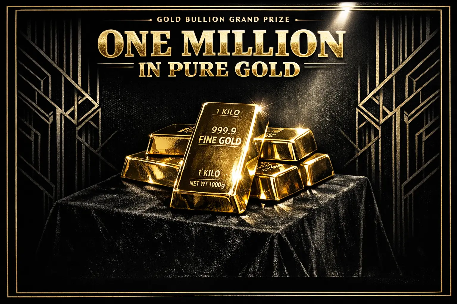 Gold bullion raffle hero
