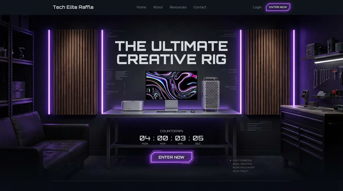 Creative rig raffle hero